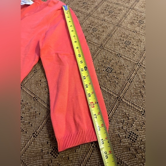 Talbots Pima Cotton Coral Sweater Size Medium NWT - Picture 4 of 8